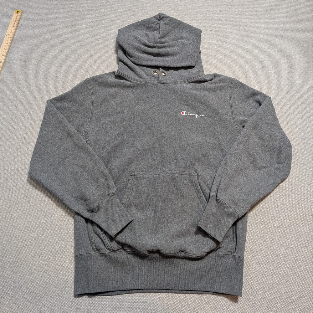 Champion Reverse Weave Women's Large Gray Pullover Hoodie Sweatshirt Cotton